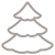 Evergreen tree icon representing nature-inspired lodging near the Rockies