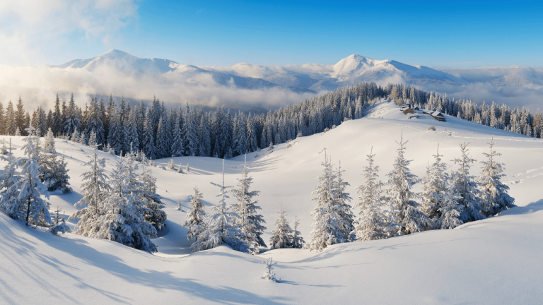 snowy mountain view alberta