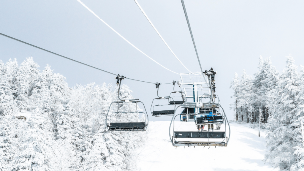 ski lift with skiiers enjoying jasper alberta activities