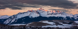 view of the snowcapped rocky mountains