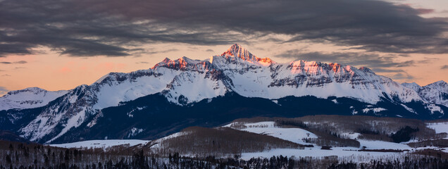 view of the snowcapped rocky mountains