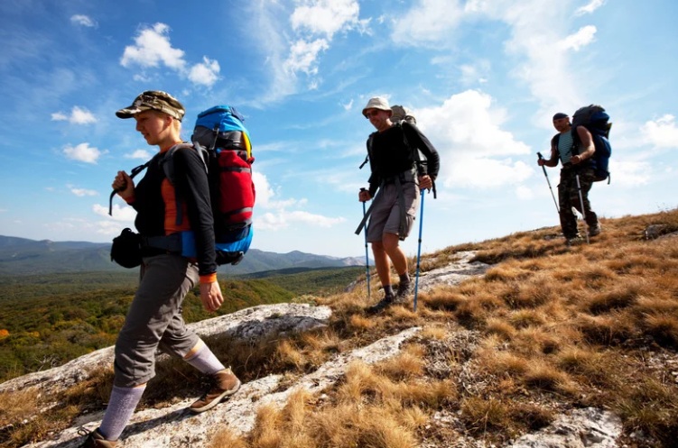 hikers in jasper enjoying mountain adventure